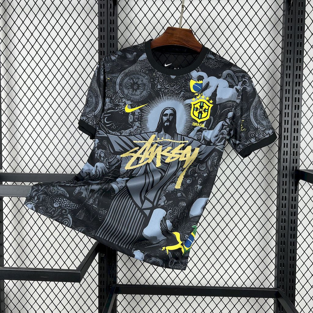 Mens Brazil 2024/25 X STUSSY Jersey