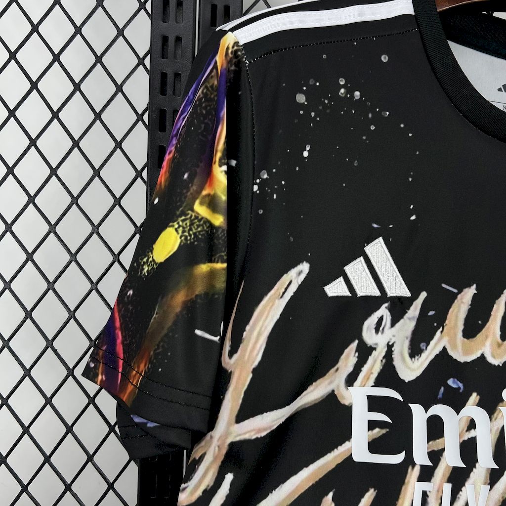 Real Madrid 2025/26 Louis Vuitton Joint Edition Black colorful version Jersey