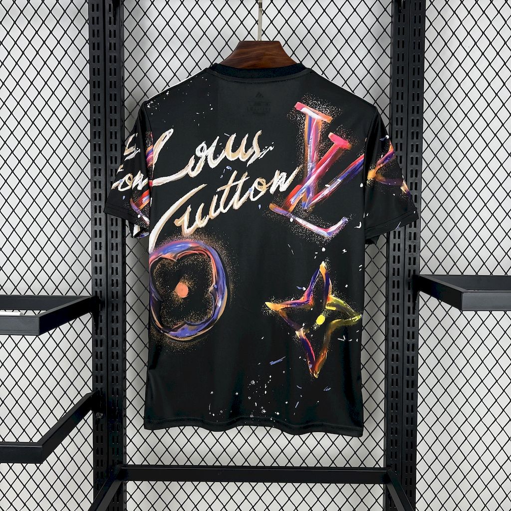 Real Madrid 2025/26 Louis Vuitton Joint Edition Black colorful version Jersey