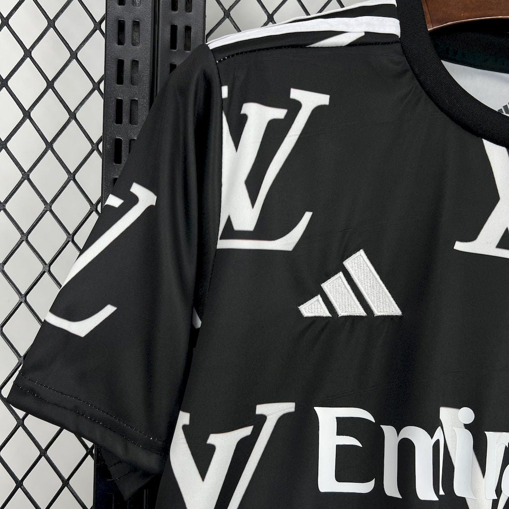 Real Madrid 2025/26 Louis Vuitton Joint Edition Black Jersey