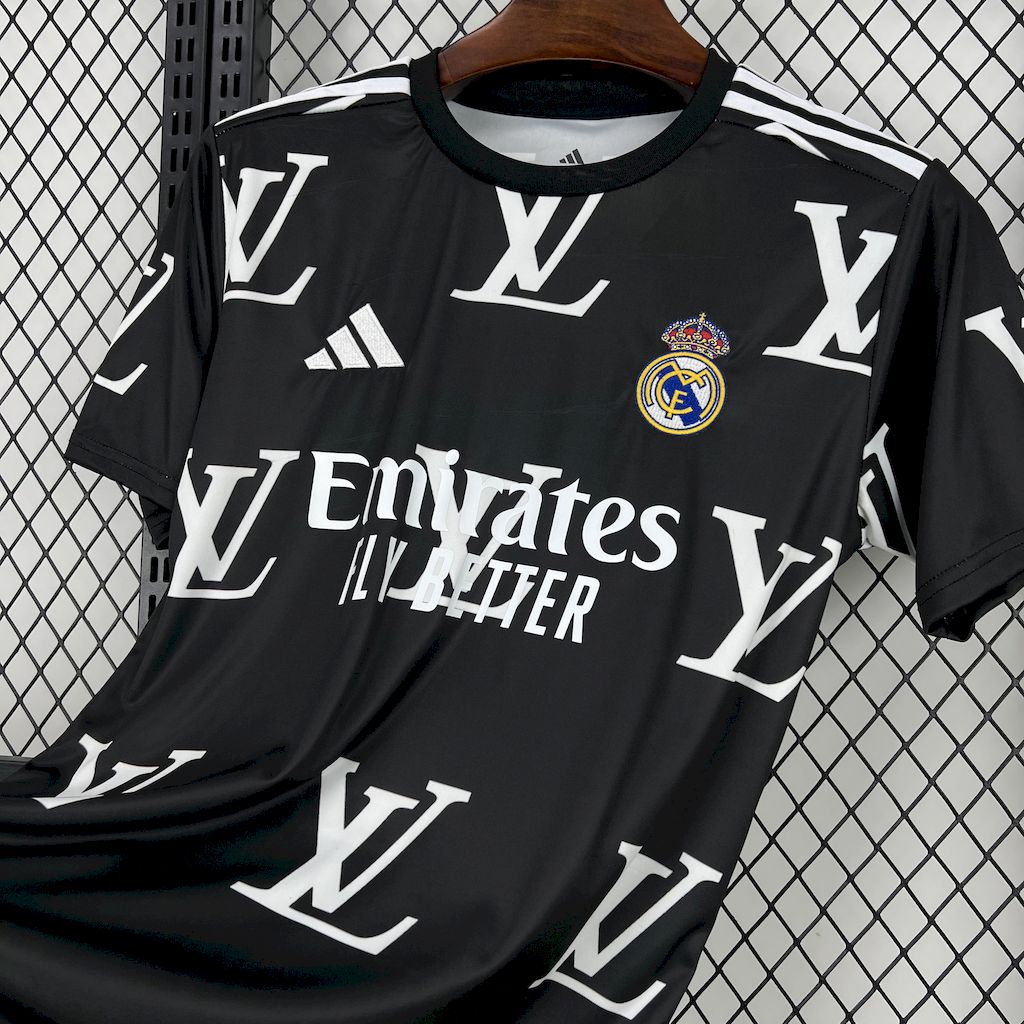 Real Madrid 2025/26 Louis Vuitton Joint Edition Black Jersey