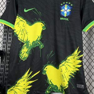 Mens Brazil 2025/26 Dove Edition Black Jersey