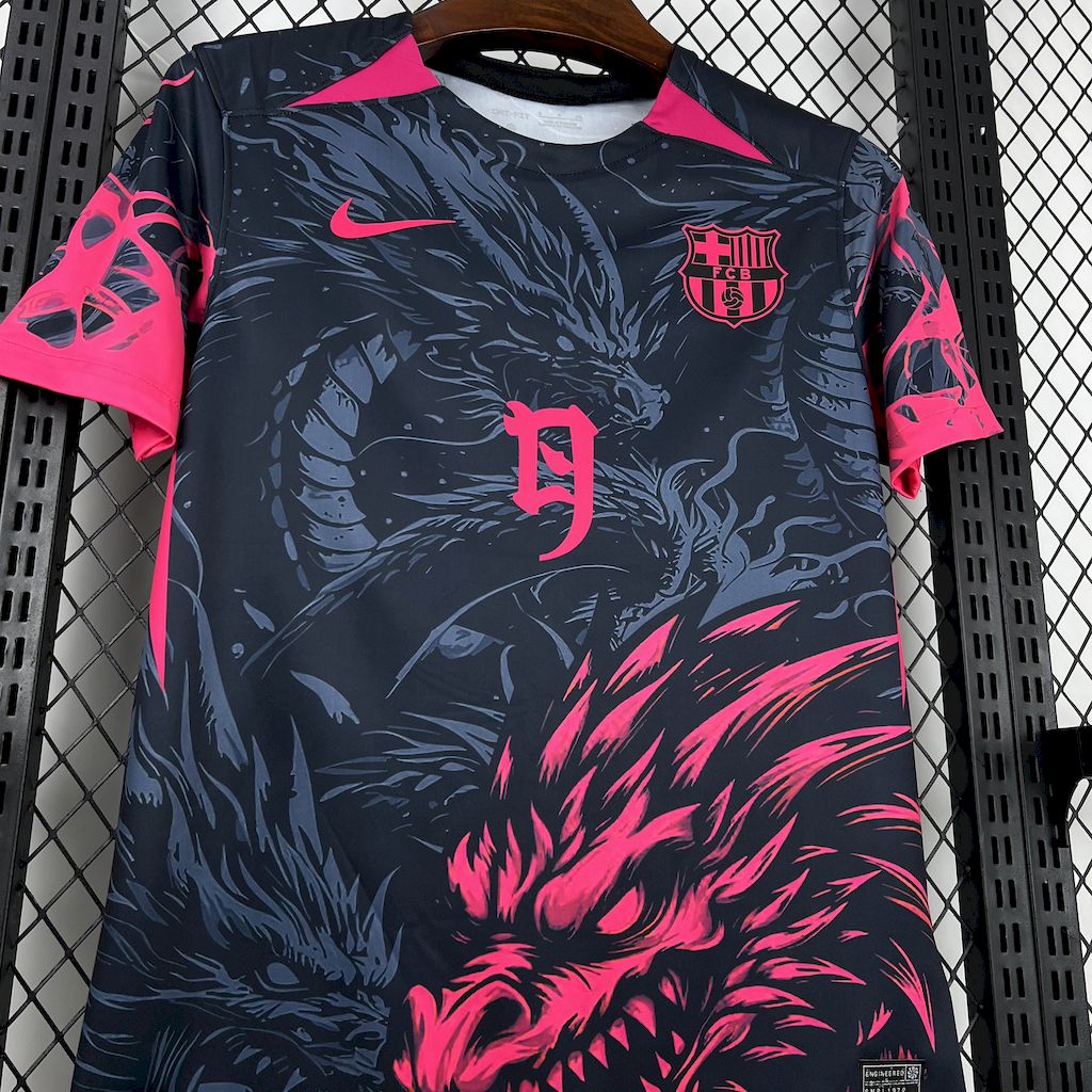 Barcelona 2025/26 Black-Red Dragon Edition Jersey