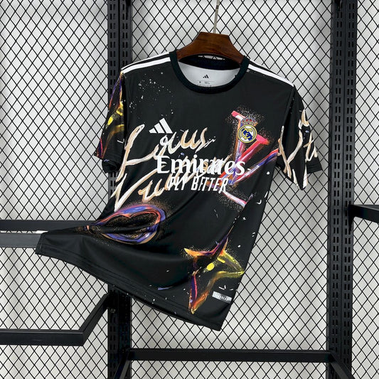 Real Madrid 2025/26 Louis Vuitton Joint Edition Black colorful version Jersey