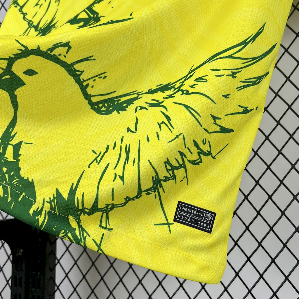 Mens Brazil 2025/26 Pigeon yellow Jersey