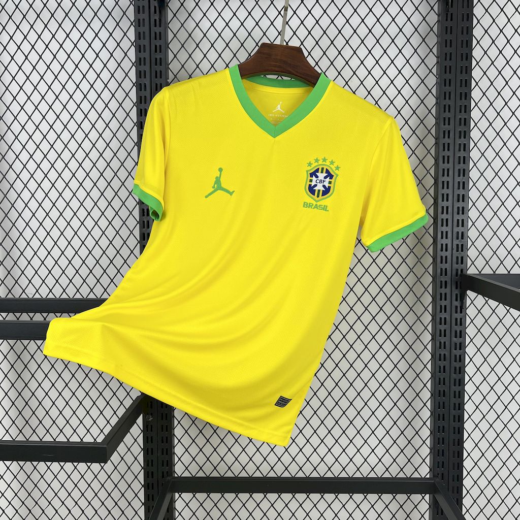 Mens Brazil 2025/26 Jordan Yellow Special Edition Jersey