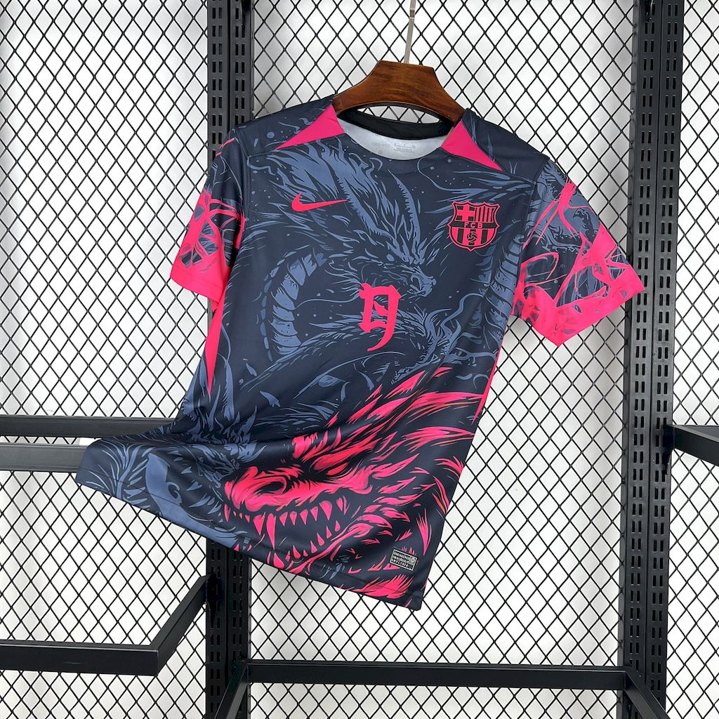 Barcelona 2025/26 Black-Red Dragon Edition Jersey